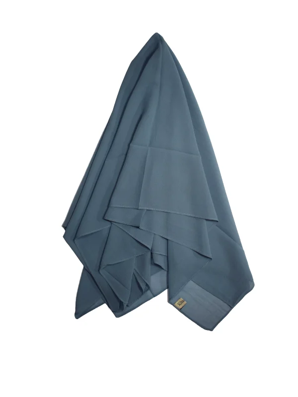 Chiffon Georgette Hijab Scarf - Slate Gray