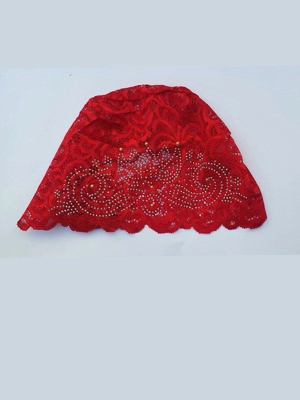 Women Net Design Under Scarf Hijab Cap with Stone work